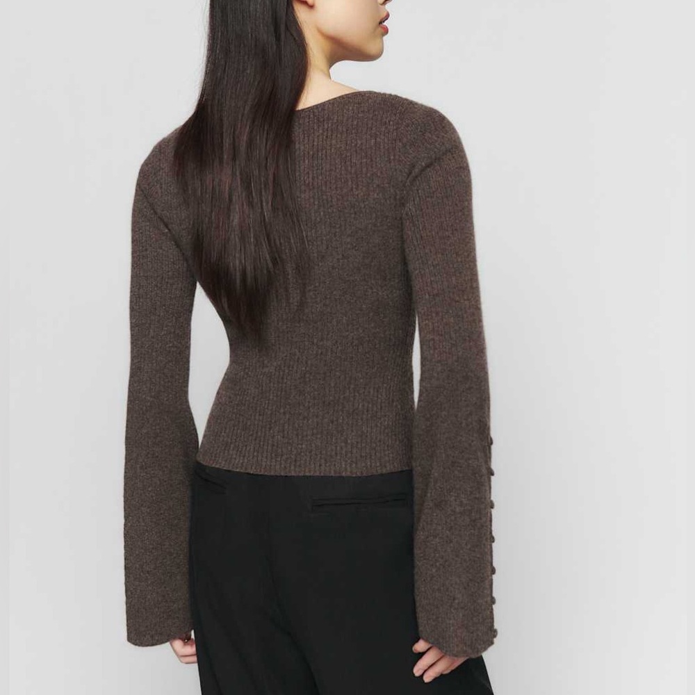 Emanuele Cashmere Novelty Button Sweater - Picture 3 of 15